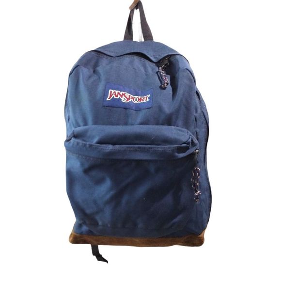Jansport Bags Vintage Jansport Backpack Navy Blue With Suede Bottom